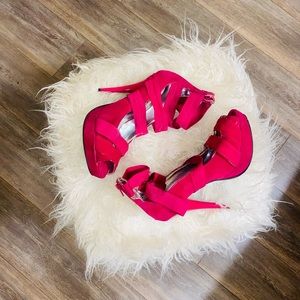 Pink Strappy Heels